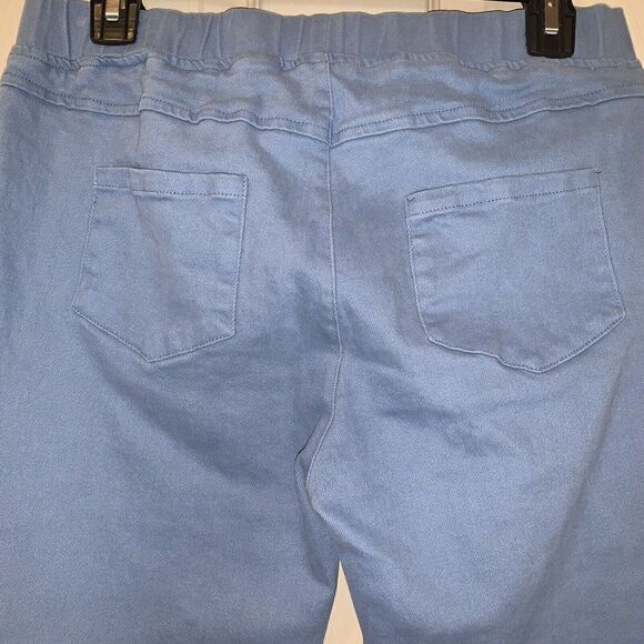 Umgee Pants Elastic Waist Blue Pull On Ankle Length Size Medium USA Made - Picture 4 of 6